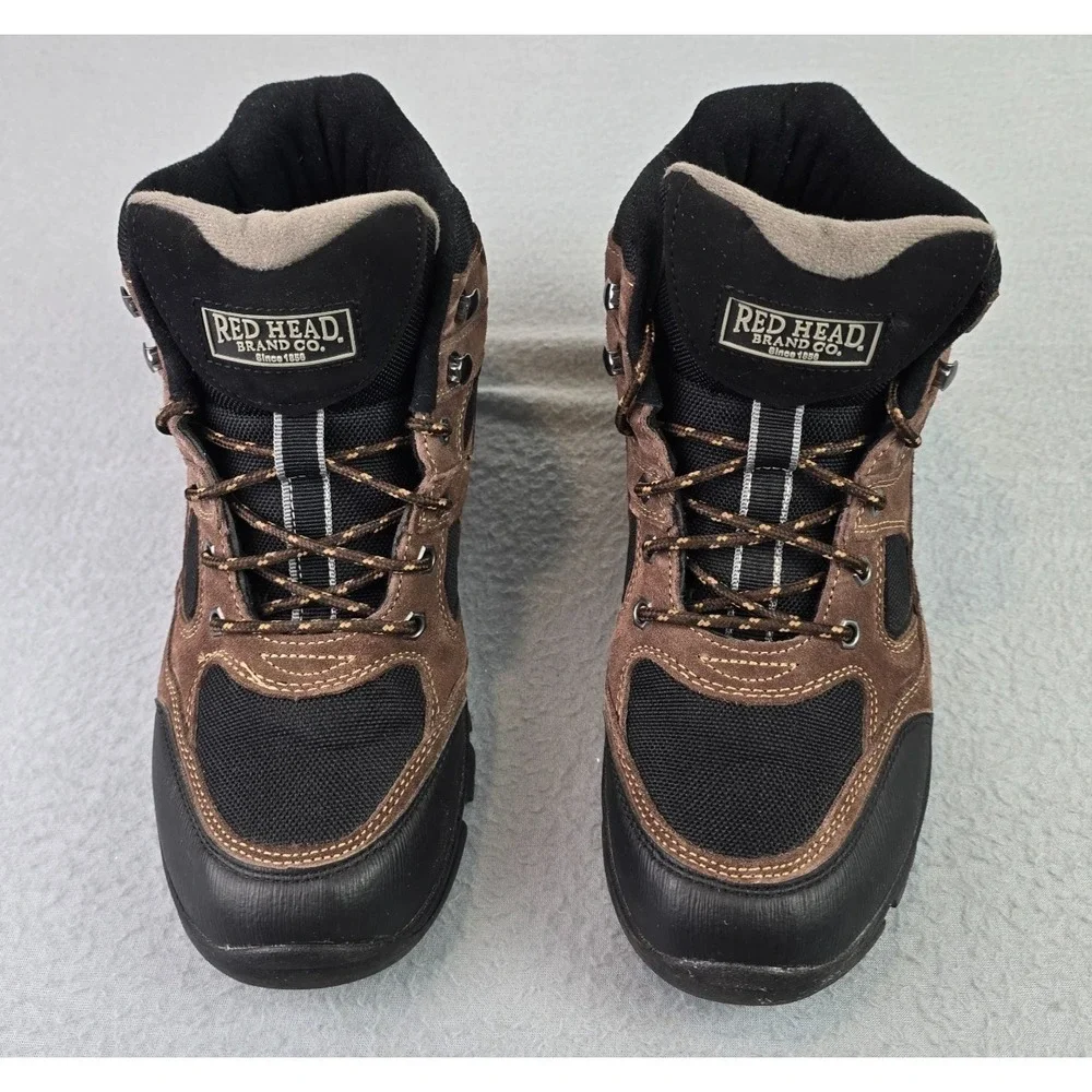 RedHead Men's Hiking Boots Brown Leather Waterproof Trail Boots Size 9M